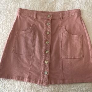 Peach Love Pink Denim Skirt